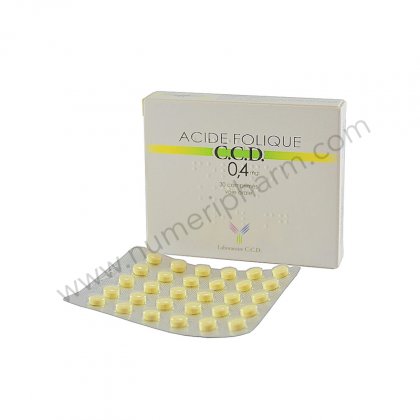 ACIDE FOLIQUE CCD 0,4 mg, comprim