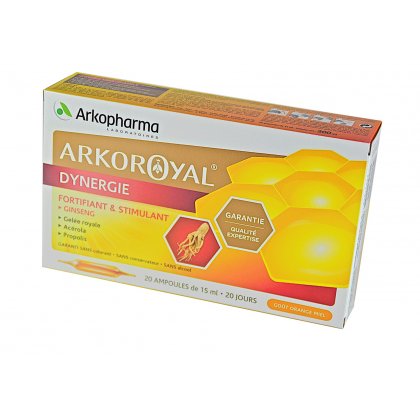 Arkoroyal Dynergie fortifiant et stimulant, solution buvable en ampoule