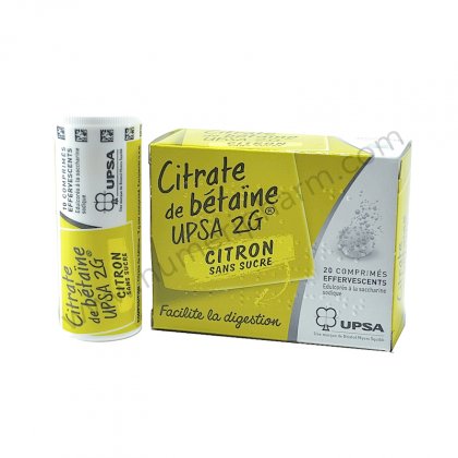 CITRATE DE BETAINE CITRON UPSA 2 g SANS SUCRE, comprim effervescent 