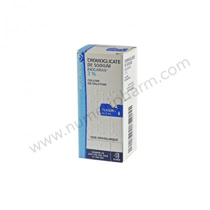 CROMOGLICATE DE SODIUM BIOGARAN 2%, collyre en solution