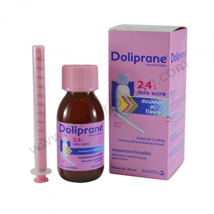 DOLIPRANE 2,4% SANS SUCRE, suspension buvable 