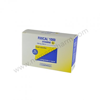 FIXICAL VITAMINE D3 1000 mg/800 U.I., 90 comprims  sucer