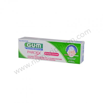 GUM Paroex, dentifrice, traitement d'attaque anti-plaque