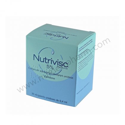NUTRIVISC 5 POUR CENT (20 mg/0,4 ml), collyre en solution en rcipient unidose