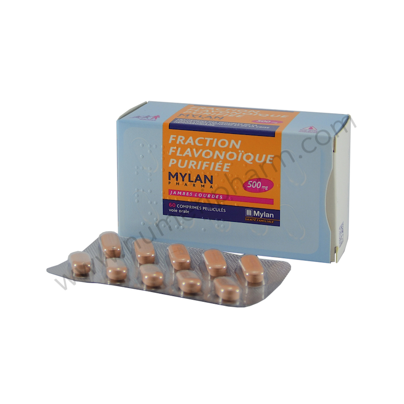 Daflon 500 mg comprimés - Médicament produit pour la circulation et les  hémorroïdes