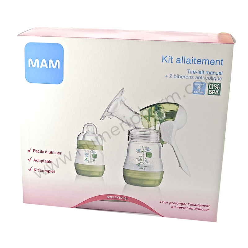 MAM tire lait manuel + 2 biberons anticoliques